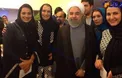 عکس یادگاری زنان بازیگر با رئیس جمهوری