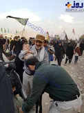 رییس سازمان صدا وسیما و نوه هايش در راهپیمایی اربعین/عکس