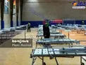 آماده سازی بیمارستان سیار در ورزشگاه انقلاب کرج + عکس