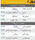 برنامه بازی های هفته دوازدهم ليگ برتر فوتبال + جدول
