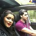 سلفی والیبالیست معروف و همسرش در ماشین لوکسشان
