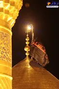 پرچم مشکی حرم مطهر امام حسین علیه السلام + عکس
