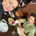 خانم بازیگر خارج نشین و همسرش در رستوران+عکس