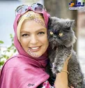 عزاداری خانم بازیگر برای مرگ گربه اش! +عکس