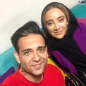 بهاره افشاری و امیرحسین آرمان در پشت صحنه «ممنوعه»+عکس