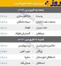 برنامه هفته 27 لیگ برتر فوتبال