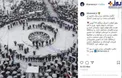 تصویر برگزیده اینستاگرام رهبر انقلاب از راهپیمایی ۲۲ بهمن