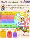 اینفوگرافی/ ویتامین هایی که برای خانم ها ضروری اند