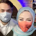 سلفی کرونایی بهاره رهنما و همسرش