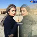 تیپ و عکس عجیب و غریب خانم بازیگر در بیایان
