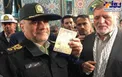 حضور سردار رحیمی در شعبه اخذ رای+عکس