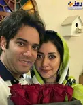 ژست عاشقانه مجری و بازیگر مشهور و همسرش+عکس