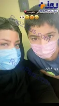 سلفی کرونایی همسر و پسر شهاب حسینی+عکس