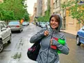 الناز حبیبی با تیپ ورزشکاری در خیابان+عکس
