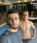 علی کریمی و پسرش هاوش در سالن بدنسازی/عکس
