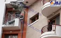 بقایای یک راکت در بالکن خانه‌ای در قره‌باغ+عکس