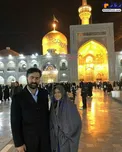 تیپ بهاره رهنما و همسرش در حرم امام رضا+عکس