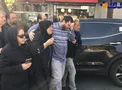 همسر و فرزند منصور پورحیدری در مقابل بیمارستان+عکس