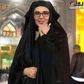 ظاهر متفاوت خانم بازیگر پرحاشیه در حرم امام رضا با چادر عربی/عکس