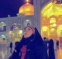 عکسی دیده نشده از ظاهر خانم بازیگر در حرم امام رضا (ع)