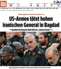واکنش نشریه آلمانی به شهادت سردار سلیمانی + عکس
