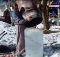 تصویری عجیب از سرمای بی‌سابقه در مرز حاجی عمران