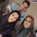 ساره بیات و نسرین مقانلو در پشت صحنه دل+عکس