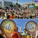 عکس/ دف‌نوازای ده‌ها زن در میدان آزادی سنندج