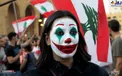 عکس/ د‌ختر لبنانی با صورت نقاشی شده به شکل پرچم لبنان