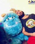 نیما شعبان نژاد و عروسک کارتونی اش+عکس