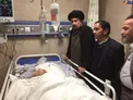 عکس/ عيادت يادگار امام از آيت الله موسوی بجنوردي