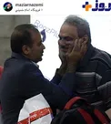 شوخي دستي مدير روابط عمومي وزارت ورزش با جواد خياباني +عكس