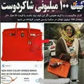کیف 100 میلیون تومانی خانم بازیگر ایرانی+عکس