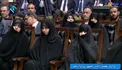 عکس/حضور دختر دکتر روحانی در مراسم تحلیف پدر