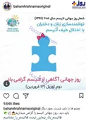 پست تحسین برانگیز خانم بهاره رهنما به مناسبت روز جهانی آگاهی از اوتیسم/عکس