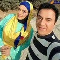 سلفی آقای مجری و خانم بازیگر+ عکس