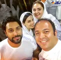 دورهمی زوج بازیگر با احسان خواجه امیری و همسرش+عکس