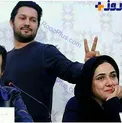 شیطنت عجیب بازیگر مرد ایرانی با خانم بازیگر+ عکس