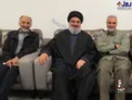 عکس یادگاری شهیدان سلیمانی و حجازی با سید حسن نصرالله