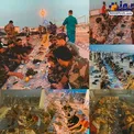 سفره افطار برای نیروهای حشد الشعبی در عراق +عکس