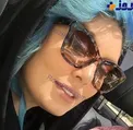 ظاهر عجیب و دیده نشده سحر قریشی با موهای آبی