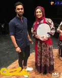 پیرهن جالب خانم بازیگر مقابل شلوار کوتاه و خاص آقای هنرپیشه