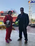 عکس/ لیلا اوتادی و پوریا پورسرخ در پیست اتومبیل رانی!