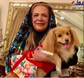 لباس هاس عجیب و غریب حیوان خانگی خانم بازیگر+عکس