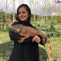 باز هم «نفیسه روشن» با حیوانات عجیب!+عکس