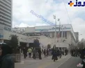 عكس/ فرار مردم به بيرون از ساختمان پس از وقوع زلزله