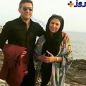 احمدرضا عابدزاده در کنار همسرش