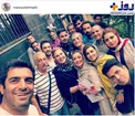 مهرانه مهین ترابی در پشت صحنه سریال دل/عکس