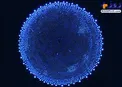 تصویر میکروسکوپی از یک قطره آب پخش شده روی زمین