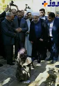 دیدار کوتاه قدترین زن ایرانی با رئیس جمهور درخمین